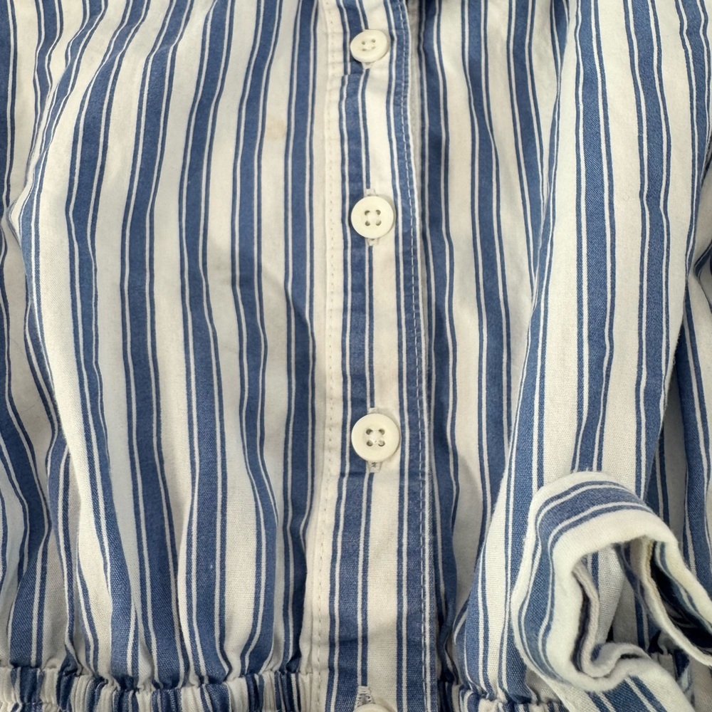 BCBGirls Navy and White Striped Casual Dress Sz 8 - Picture 4 of 8